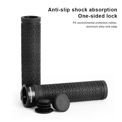 RIDERACE Bicycle Handle Bar Grips MTB Mountain Bike Single-sided Locking Handlebar Cover Rubber Non-slip Cycling Accessories Beauty World Shop