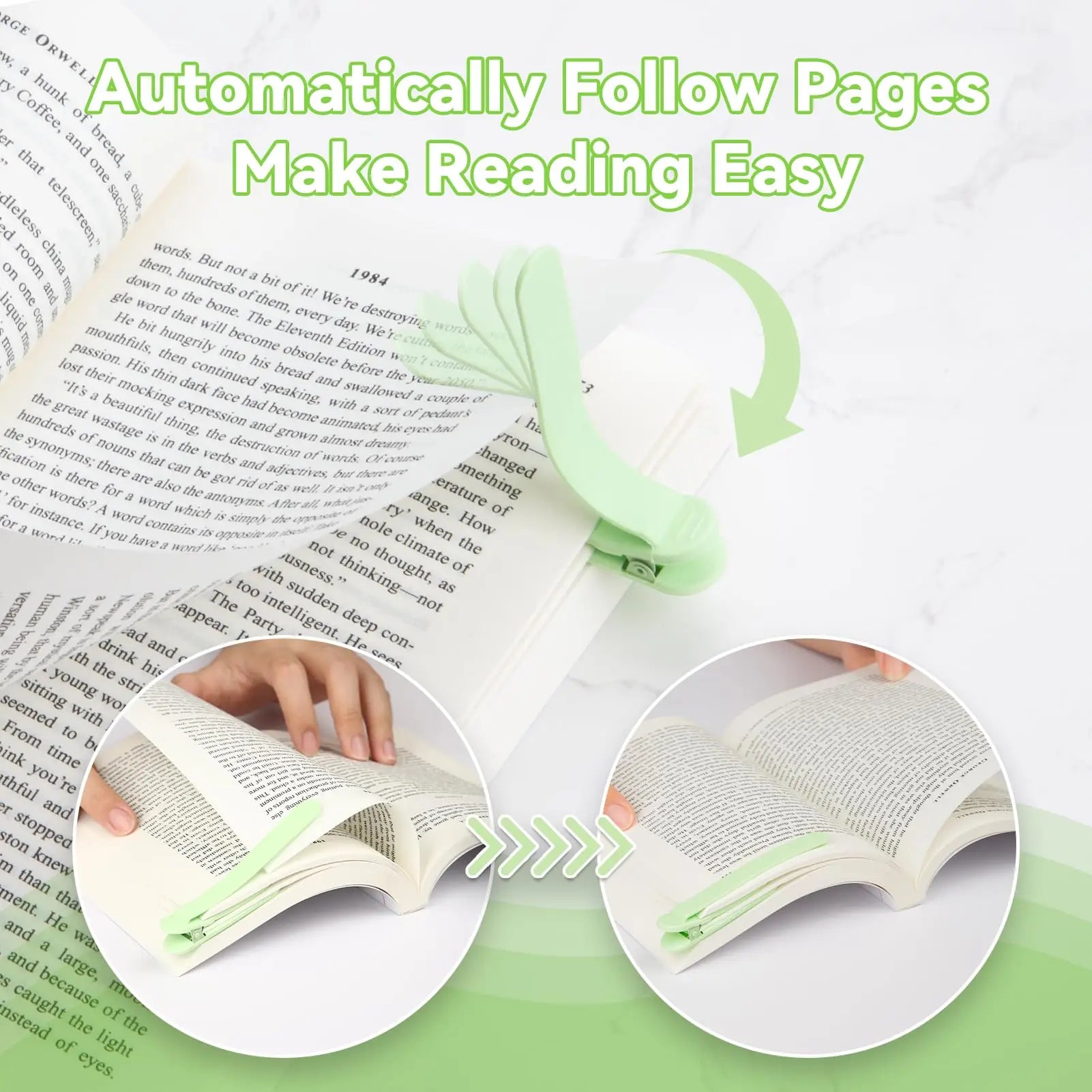 Automatic Bookmark, Silicone Reading Bookmark, Colorful Bookmark, Ideal Gift For Book Lovers, Essential Reading Accessory, For A Beauty World Shop