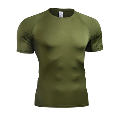 2026 Compression T Shirt Men Summer Sportswear Running T-shirt Elastic Quick Dry Sport Tops Tee Athletic Gym Workout Shirts Men Beauty World Shop