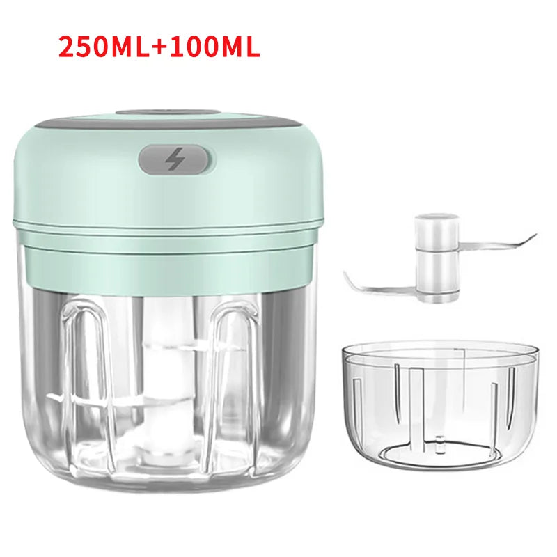 HiPiCok Meat Grinder Electric Garlic Crusher Food Chopper Mini Garlic Press Vegetable Chopper Masher Machine USB Kitchen Gadgets Beauty World Shop