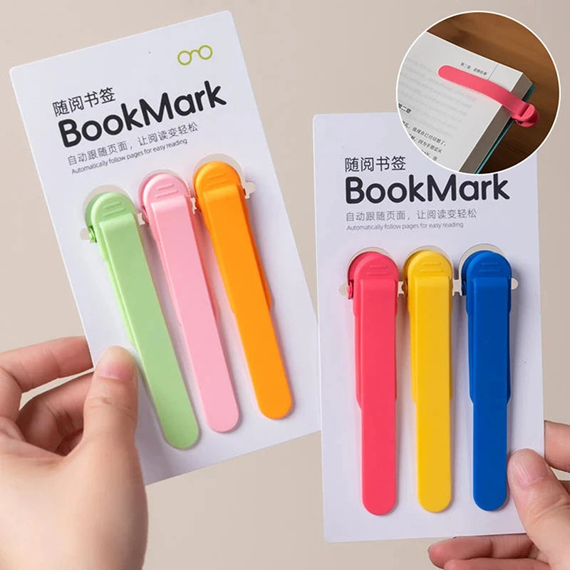 1/3 Pack Of Colorful Silicone Bookmarks, Automatically Turning Pages, A Student Accessory For Easy Reading And Bookmarking. Beauty World Shop