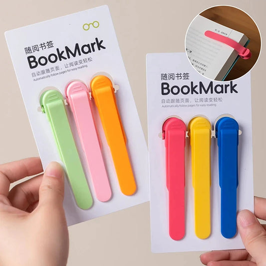 1/3 Pack Of Colorful Silicone Bookmarks, Automatically Turning Pages, A Student Accessory For Easy Reading And Bookmarking. Beauty World Shop