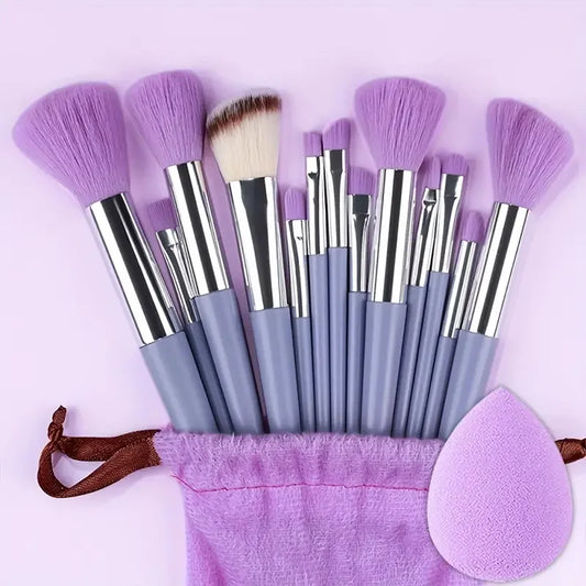 Professiona 13PCS Makeup Brushes Set Foundation Eyeshadow Blush Powder Blending Soft Fluffy Cosmetic Full Set Female Makeup Tool Beauty World Shop