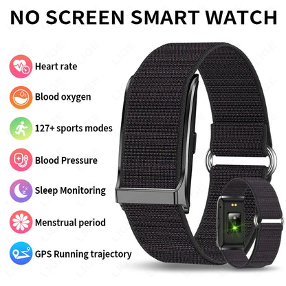 LIGE No Screen Smart Watch Men's Sports Outdoors Fitness Heart Rate Monitor 1ATM Waterproof New Smartwatch For Andrio IOS 2025 Beauty World Shop