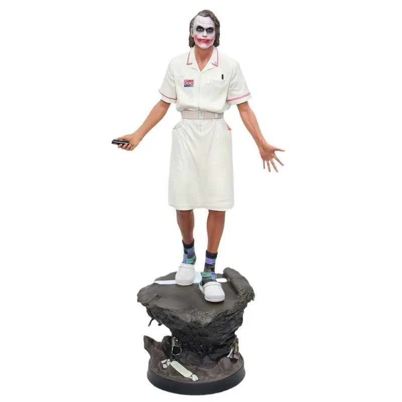 16cm Joker Heath Ledger Action Figure Sitting Green Suit Handheld Joker Mask Doll Desktop Decoration Model Toy Christmas Gift Beauty World Shop