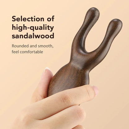 Wooden Gua Sha Facial Tools  Head Massager Sandalwood Wood Massage Tool for Face Nose Eye  Wood Therapy Massage Acupressur Tools Beauty Trend Shop