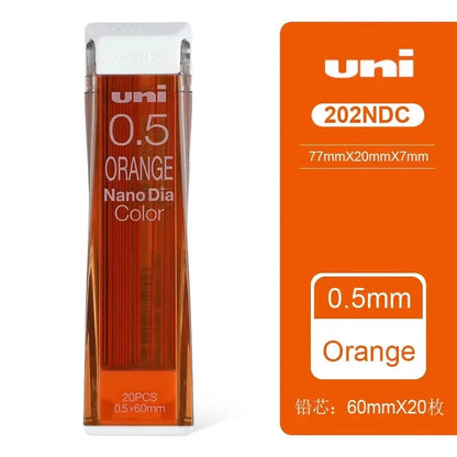 Japan Uni Nano Dia Color 0.5-202NDC Colored Mechanical Pencil Leads Refills 0.5mm Writing Supplies 202NDC Beauty World Shop