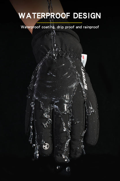 Thermal Winter Cycling Ski Gloves Outdoor Sports Running Motorcycle Touch Screen Fleece Gloves Non-slip Warm Full Fingers Gloves Beauty World Shop