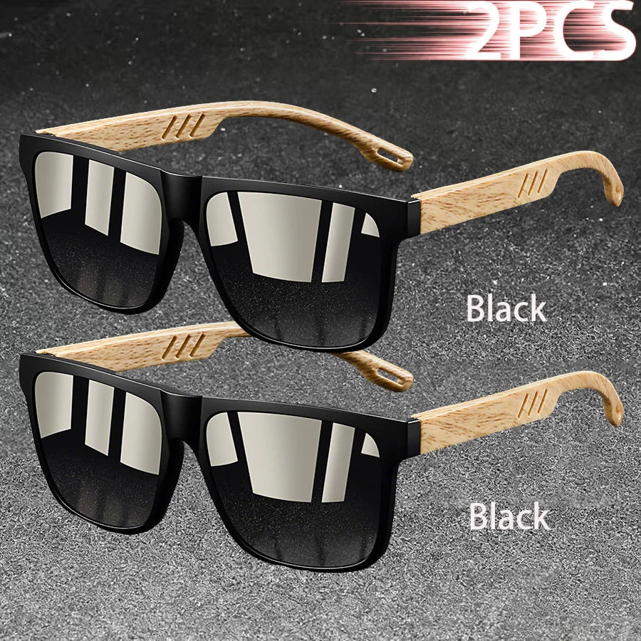 Fashion Vintage Square Square Frame Sunglasses Men Women Fishing Driving Man Luxury Brand Designer Sun Glasses  Eyewear Beauty World Shop