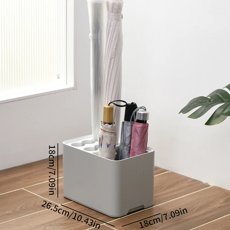 Umbrella rack with drip tray, suitable for space saving storage in the corner of the entrance passage, can hold 10/15 umbrellas Beauty World Shop