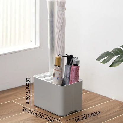 Umbrella rack with drip tray, suitable for space saving storage in the corner of the entrance passage, can hold 10/15 umbrellas Beauty World Shop