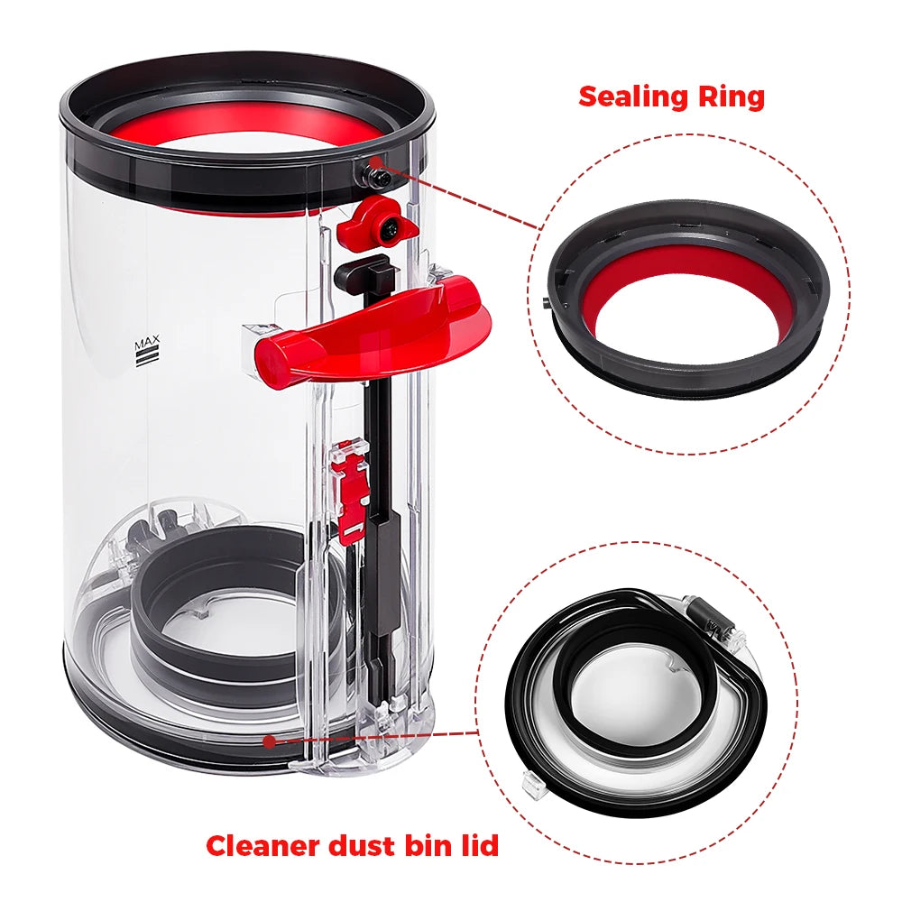 Dust Bin Canister and Hepa Filter Kit For Dyson V11 V15 SV14 SV15 SV22 Vacuum Cleaner Dust Bucket Rear Filter Parts Replacement Beauty World Shop