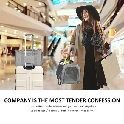 Dog Carrier Bag Soft Side Backpack Cat Pet Carriers Dog Travel Bags Airline Approved Transport For Small Dogs Cats Outgoing Beauty World Shop