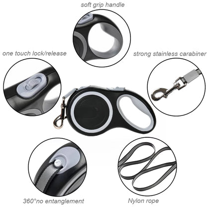 3m 5m 8m 50kg Dog Leash Retractable Roulette Collar for Small Big Dog Accessories Adjustable Durable Walking Hiking Bulldog Rope Beauty World Shop