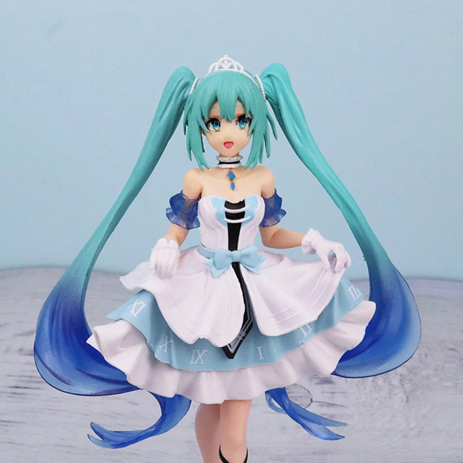 New 20cm Desktop Cute Hatsune Miku Kwaii Style Anime Figure Toys PVC Model Collector Doll Birthday Gift Beauty World Shop