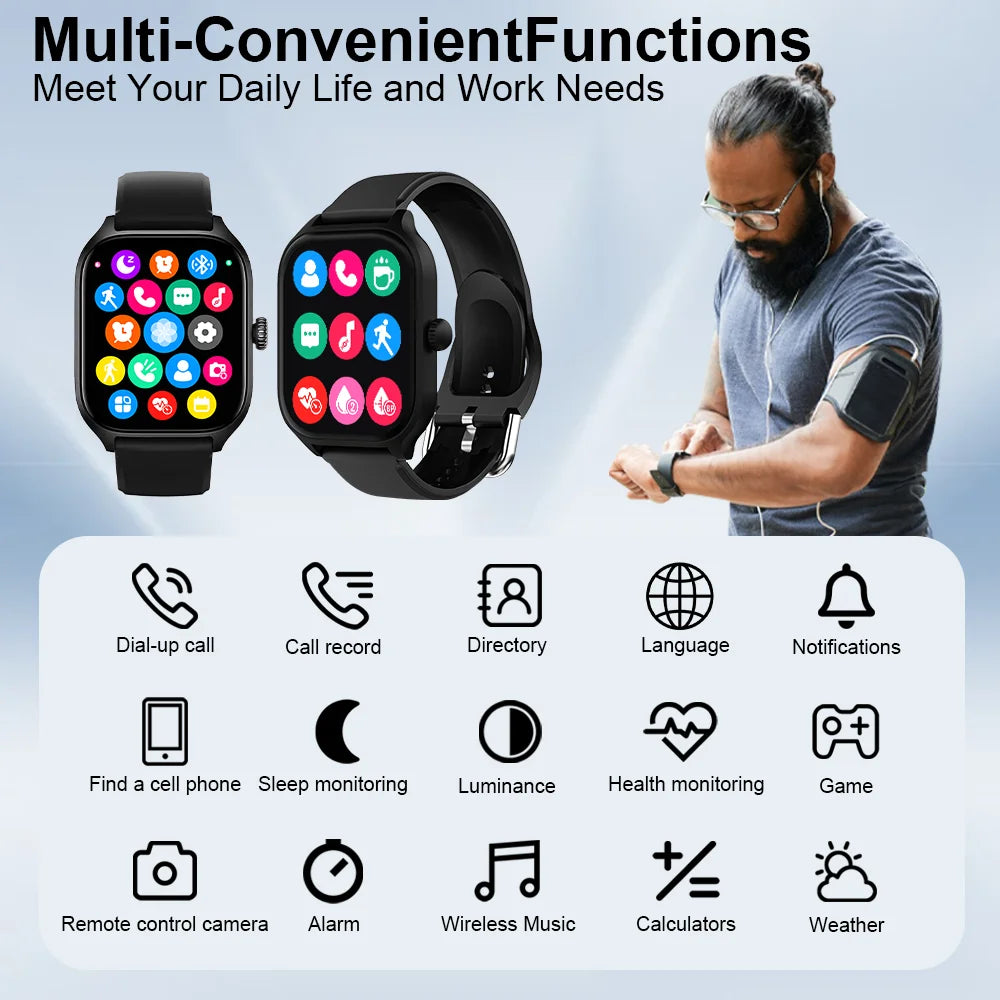 LAXASFIT H9 and H6 Smartwatch Dial to Answer Calls Calorie Tracking Heart Rate Blood Oxygen Monitoring Bluetooth Smart Watch Beauty World Shop