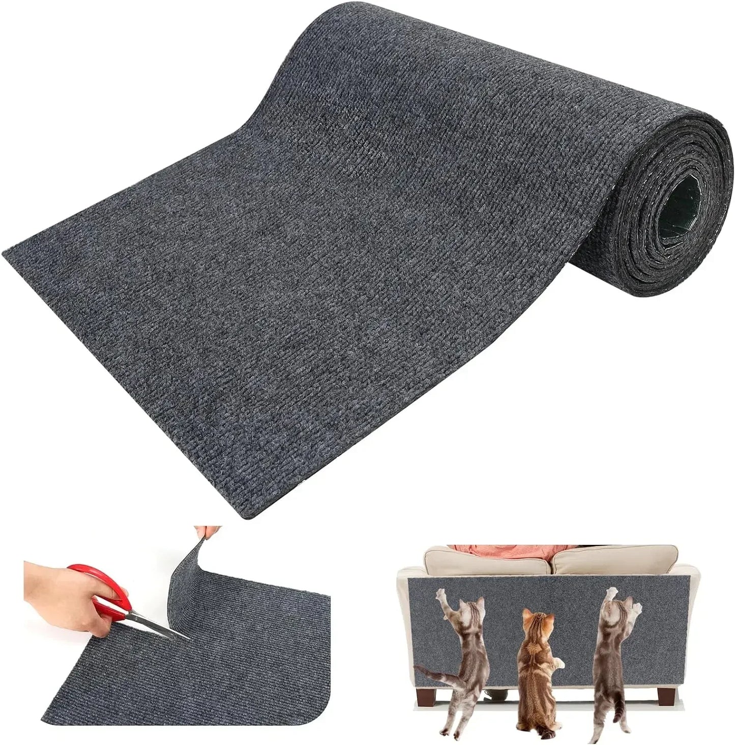 Trimmable Cat Scratching Mat Cat Scratcher Sofa Tape Scratching Post Self-adhesive Carpet Cats Scratch Board Cat Accessories Beauty World Shop