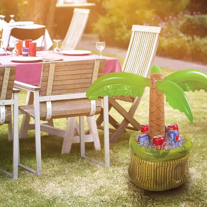 Inflatable Palm Tree Ice Bucket Bear Cooler Drink Holder Hawaiian Birthday Decoration Summer Beach Pool Party Supplies Balloon Beauty World Shop