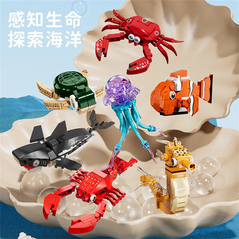 City Farm Vegetable Garden Cute Animals Insect Dragonfly Spider Mantis Centipede Grasshopper Honeybee Building Block Bricks Toy Beauty World Shop