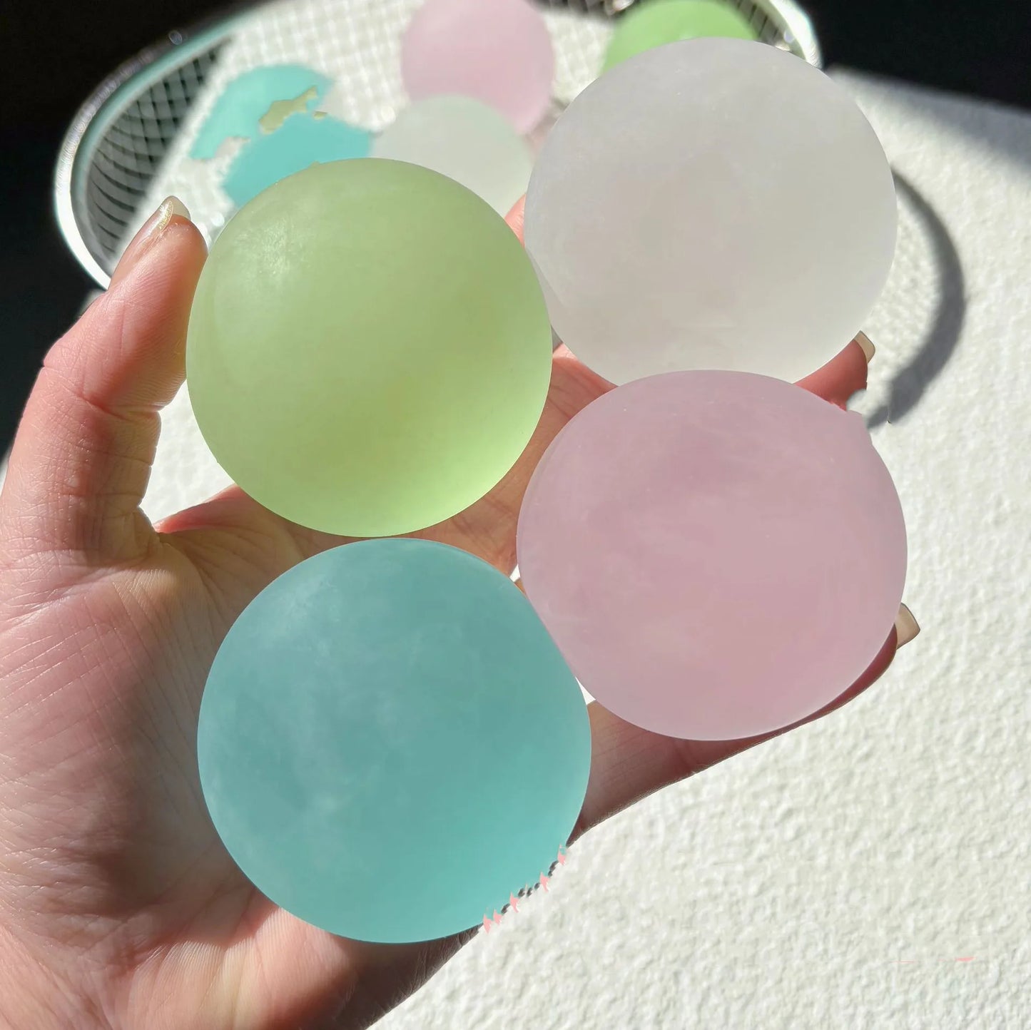 Blue Maltose Squishy Toys Anti Stress Sensory Fidgets Toy Soft Simulated Transparent Blue Maltose Slow-rebound Decompression Toy Beauty World Shop