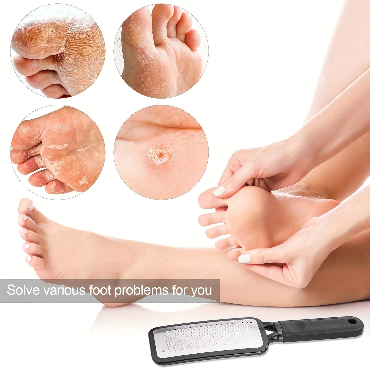 Foot Scraper Pedicure Foot File for Dry, Cracked Feet - Foot Care Tool for Exfoliating Feet and Feet Calluses Beauty World Shop