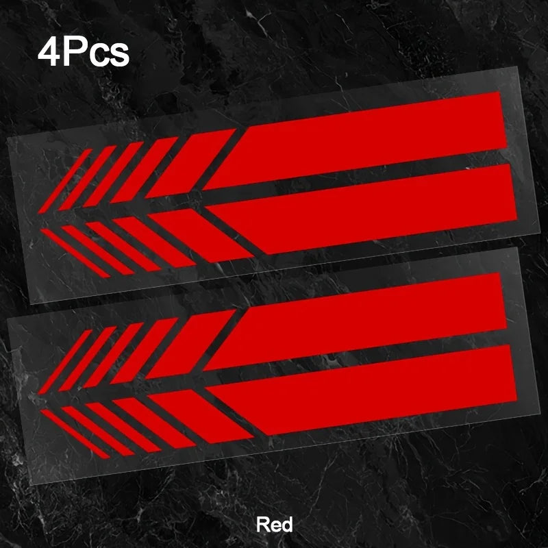 JDM Reflective Car Stickers - Classic Stripes Vinyl Decals, Self-Adhesive for Easy Install - Fit Any Car Body - Waterproof, 4pcs Beauty World Shop