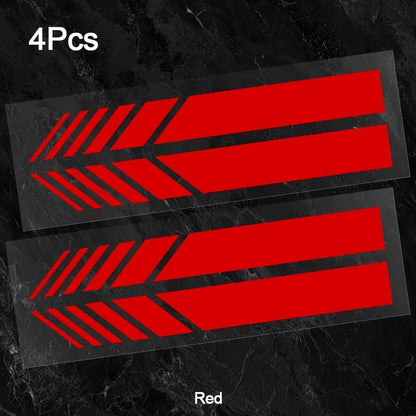 JDM Reflective Car Stickers - Classic Stripes Vinyl Decals, Self-Adhesive for Easy Install - Fit Any Car Body - Waterproof, 4pcs Beauty World Shop