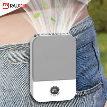Waist Fan Portable Outdoor Mini Hanging Neck Fan 3 Gear Strong Wind Bladeless Waist Neck Fan Air Cooler USB Fan 2000Mah Beauty World Shop