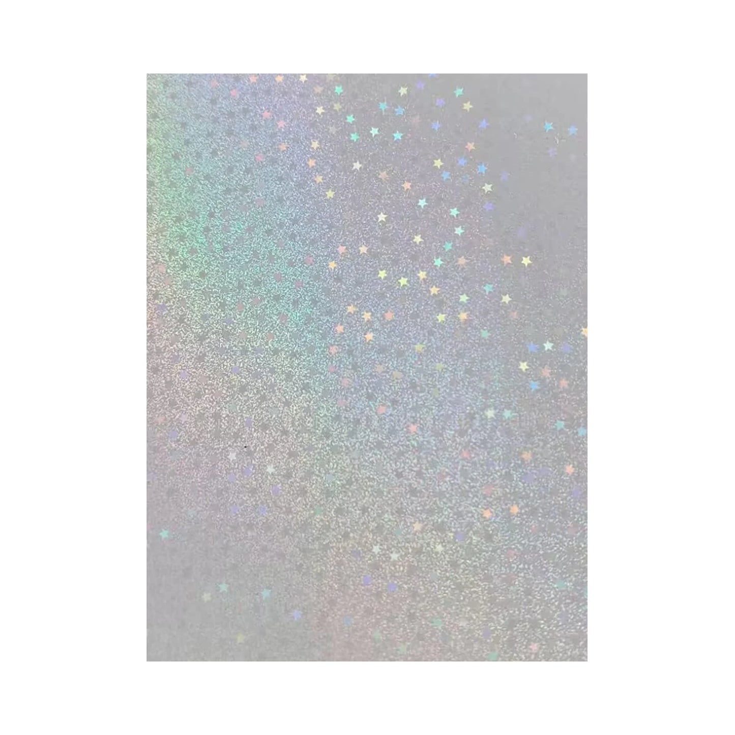 50 Sheets Sand Stars Holographic Sticker Paper 2.9×4.1 inch Glitter Clear Holographic Overlay Cold Laminating Film Self Adhesive Beauty World Shop