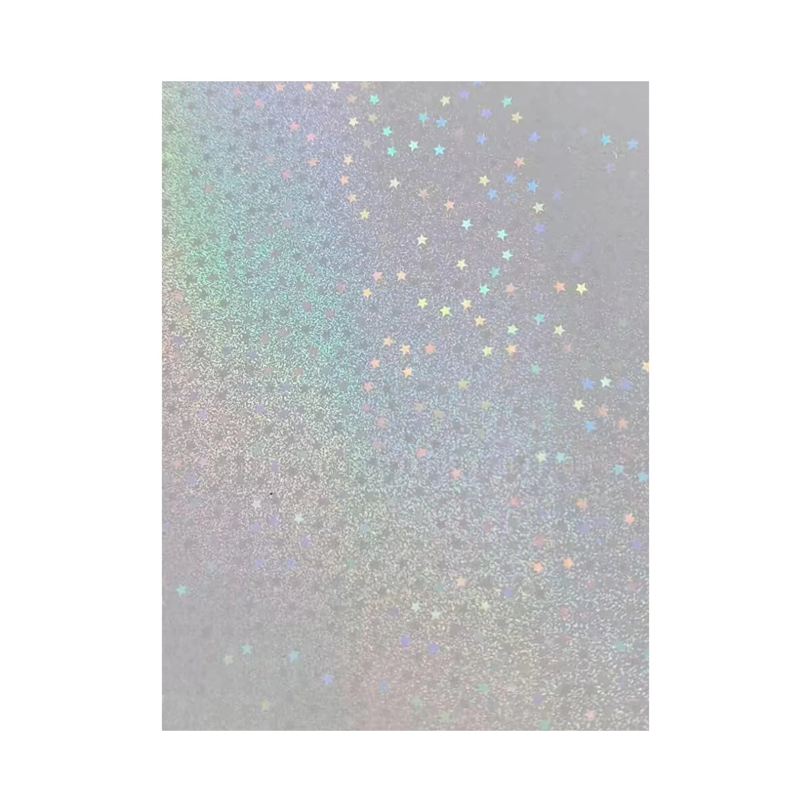 50 Sheets Sand Stars Holographic Sticker Paper 2.9×4.1 inch Glitter Clear Holographic Overlay Cold Laminating Film Self Adhesive Beauty World Shop