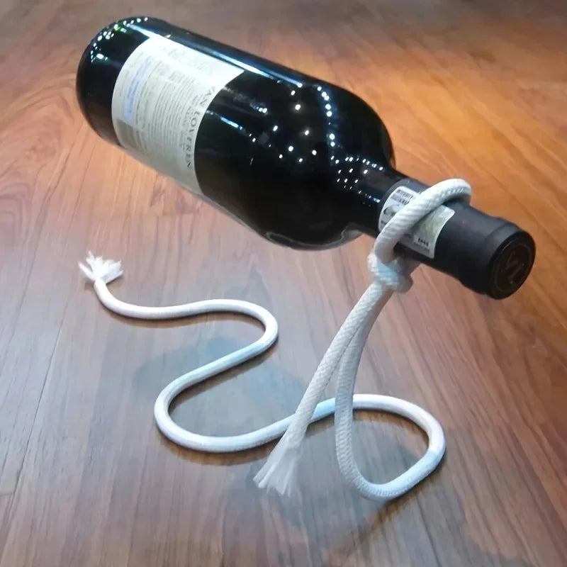 Creative Personality Fashion Wine Bottle Holder Suspended Wrought Iron Rope Chain Wine Bottle Holder Snake Ornament Decoration Beauty World Shop