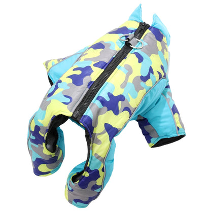 Warm Pet Clothes With D-ring Reflective Dog Jumpsuit For Small Medium Dogs Camouflage Puppy Coat For Winter Chihuahua Pug Jacket Beauty World Shop
