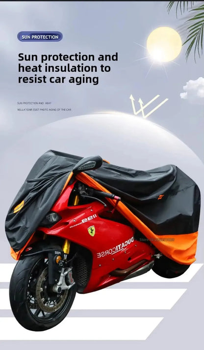 Motorcycle Thick 190T Waterproof Universal Outdoor Uv Electric Bike Protective Motorbike Dust Rain Sunshade Cover for All Season Beauty World Shop