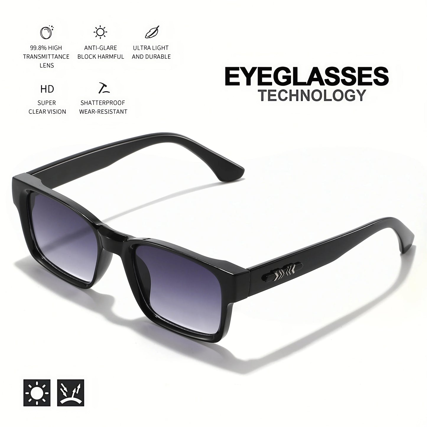 Retro Punk Fashion Sunglasses - Square Protective Frame, UV400 Unisex for Outdoor Adventures & Casual Style Beauty World Shop
