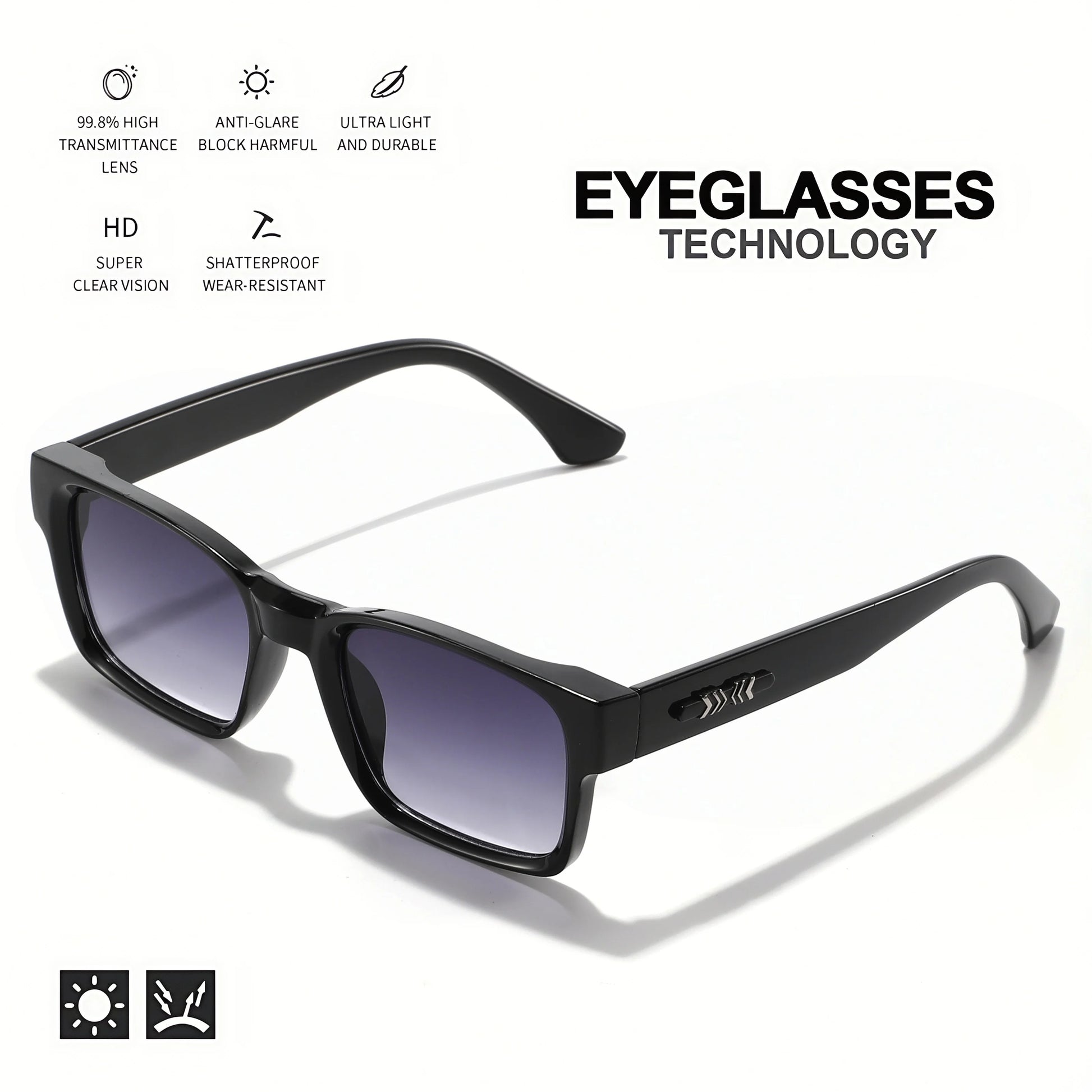 Retro Punk Fashion Sunglasses - Square Protective Frame, UV400 Unisex for Outdoor Adventures & Casual Style Beauty World Shop