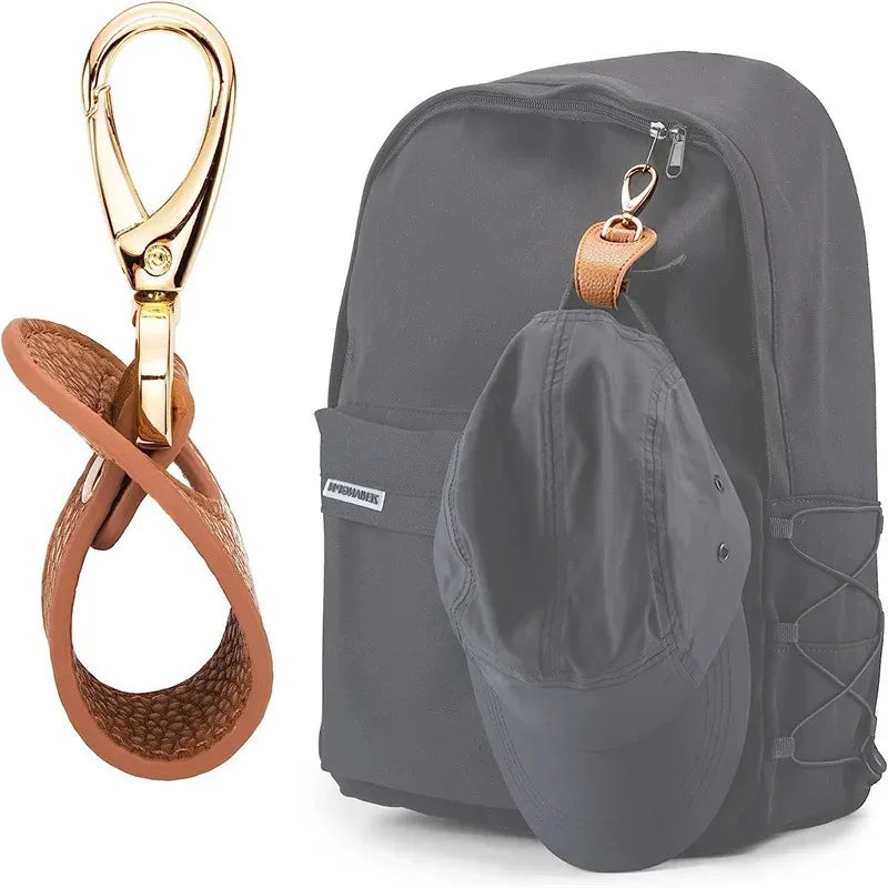 Travel Hat Clip Leather Simple Golf Baseball Hat Clip Summer Hat Strap Towel Glove Storage Wallet Buckle Hands-free Latch Clip Beauty World Shop
