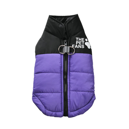 Warm Dog Coat for Small Medium Dogs Cat Autumn Winter Reflective Print Puppy Jacket Costume Chihuahua Pug Dachshund Pet Clothing