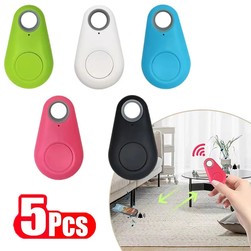 1-5pcs Wireless Mini GPS Tracker Anti-lost Alarm Key Child Bag Wallet Finder Bluetooth APP Locator Smart Tag For Ios And Android Beauty World Shop