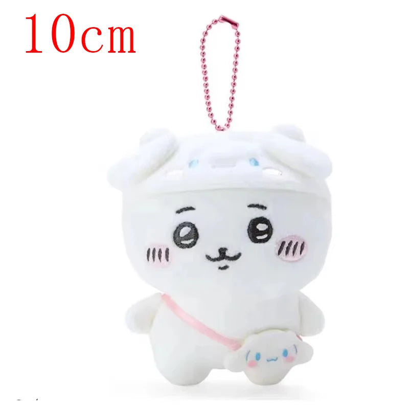 Self-deprecating Bear Chiikawa Sanrioi hachiware Plush Toy Co-branded Doll Pendant Cute Jiyi Xiaohachi Usaki Bedroom Ornaments Beauty World Shop