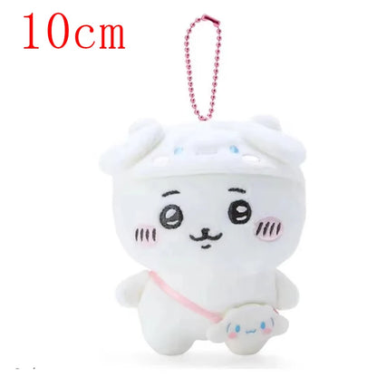 Self-deprecating Bear Chiikawa Sanrioi hachiware Plush Toy Co-branded Doll Pendant Cute Jiyi Xiaohachi Usaki Bedroom Ornaments Beauty World Shop