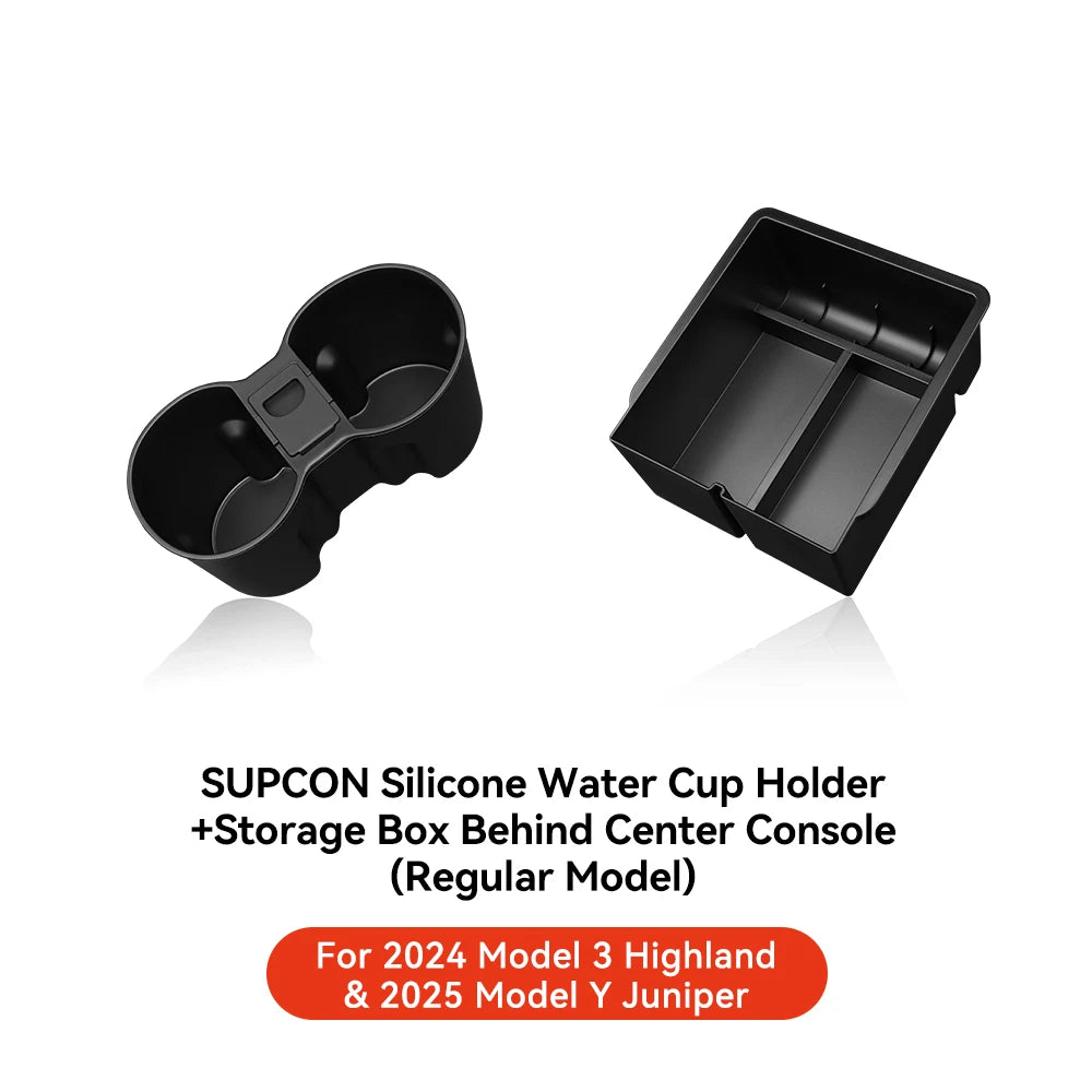 YZ For Tesla Highland Model 3 Y Juniper Center Armrest Hidden Box Holder Console Organizer Car Storage Box  Accessories Beauty World Shop
