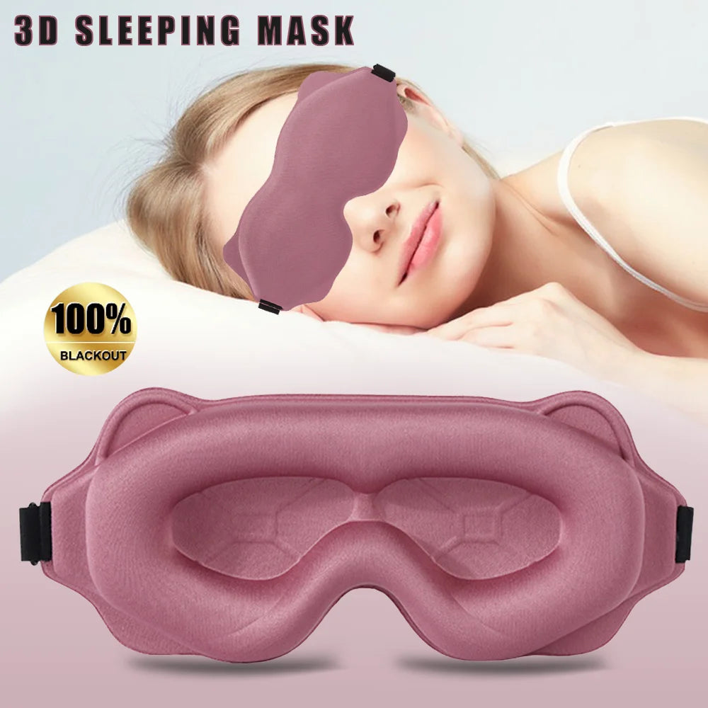3D Sleeping Mask Block Out Light Soft Padded Sleep Mask For Eyes Slaapmasker Eye Shade Blindfold Sleeping Aid Face Mask Eyepatch Beauty World Shop