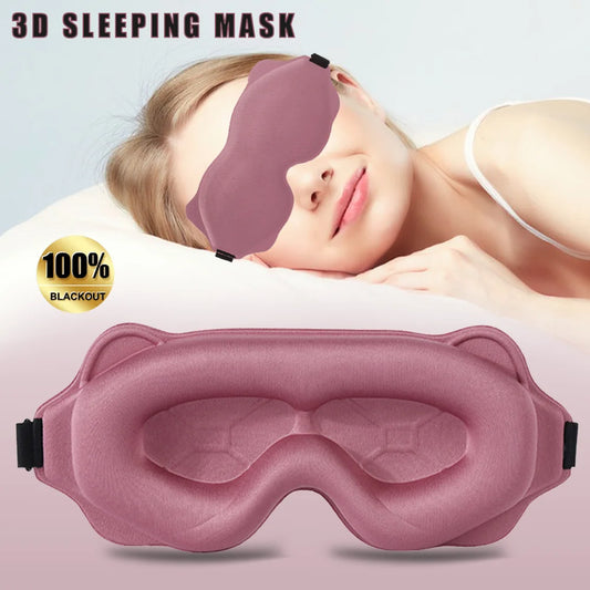 3D Sleeping Mask Block Out Light Soft Padded Sleep Mask For Eyes Slaapmasker Eye Shade Blindfold Sleeping Aid Face Mask Eyepatch Beauty World Shop