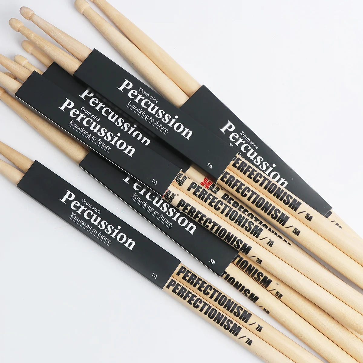 XINY-1 Pair Maple Drumstick 5A 7A 5B Three Model Set Walnut Grade Sound Penetration Drummer Practice Stage Performance Drumstick Beauty World Shop