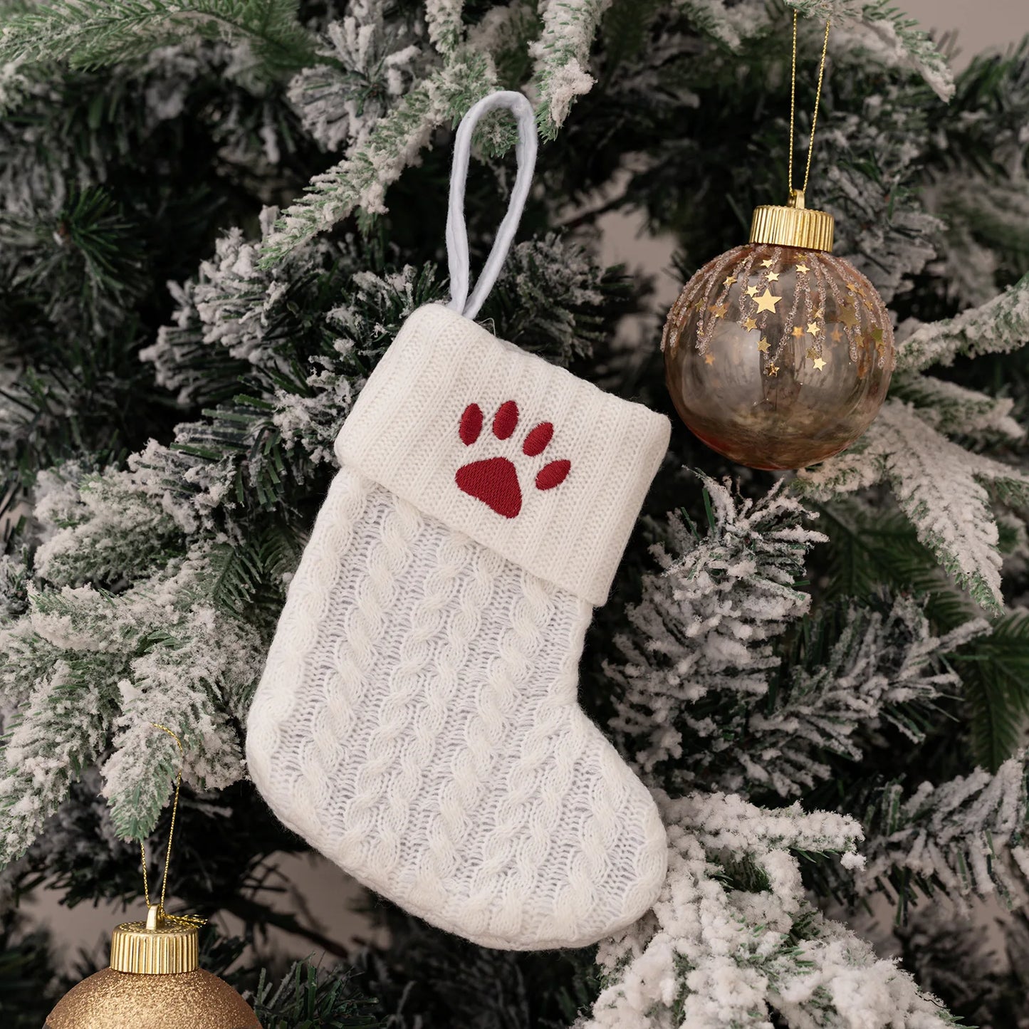 1PC A-Z Letter Hanging Christmas Stockings Knitted Socks  Christmas Tree Hanging for Family Party Decoration Beauty World Shop