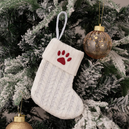 1PC A-Z Letter Hanging Christmas Stockings Knitted Socks  Christmas Tree Hanging for Family Party Decoration Beauty World Shop