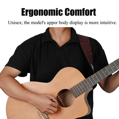 Guitar Strap Vintage 2.5 Inch Adjustable Soft Embroidered Belt Classical Bass Music Hobby Guitar Accessories Beauty World Shop
