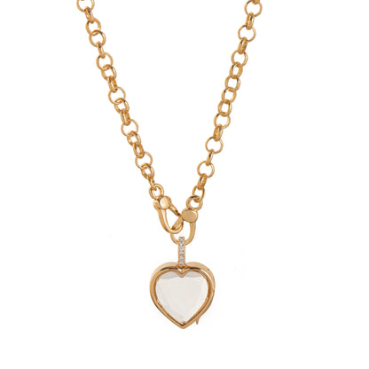 Heart of the Ocean can be opened necklace, water droplet pendant, niche cute small object, collarbone chain, color preservation Beauty World Shop