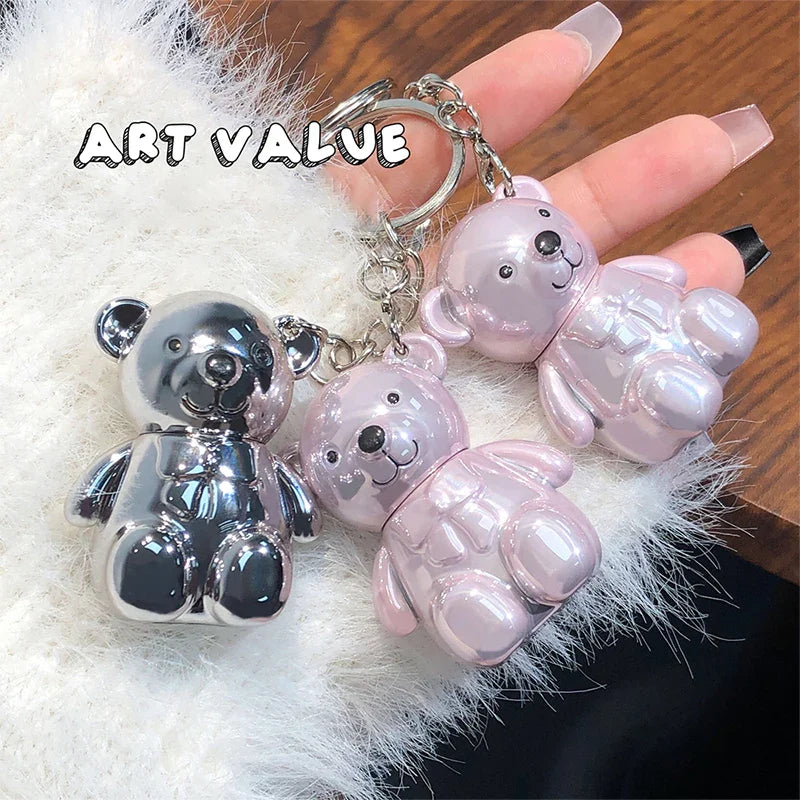 ART VALUE Bear Doudoun Velour Lip Clay matte Mist Face with White grey pink keychain lip glaze Beauty Trend Shop