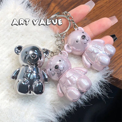 ART VALUE Bear Doudoun Velour Lip Clay matte Mist Face with White grey pink keychain lip glaze Beauty Trend Shop
